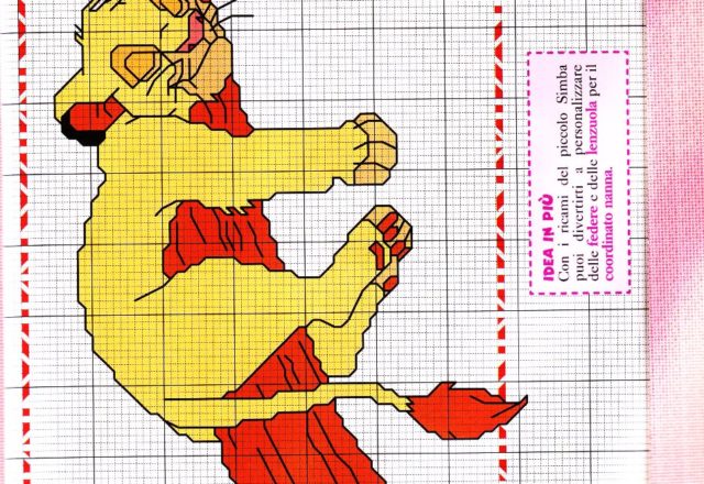 Free cross stitch patterns Disney Simba (3)