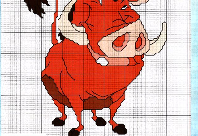 Free cross stitch patterns Timon and Pumbaa (2)