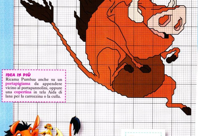 Free cross stitch patterns Timon and Pumbaa (3)