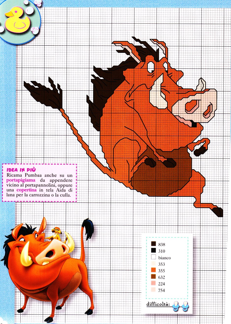 Free cross stitch patterns Timon and Pumbaa (3)