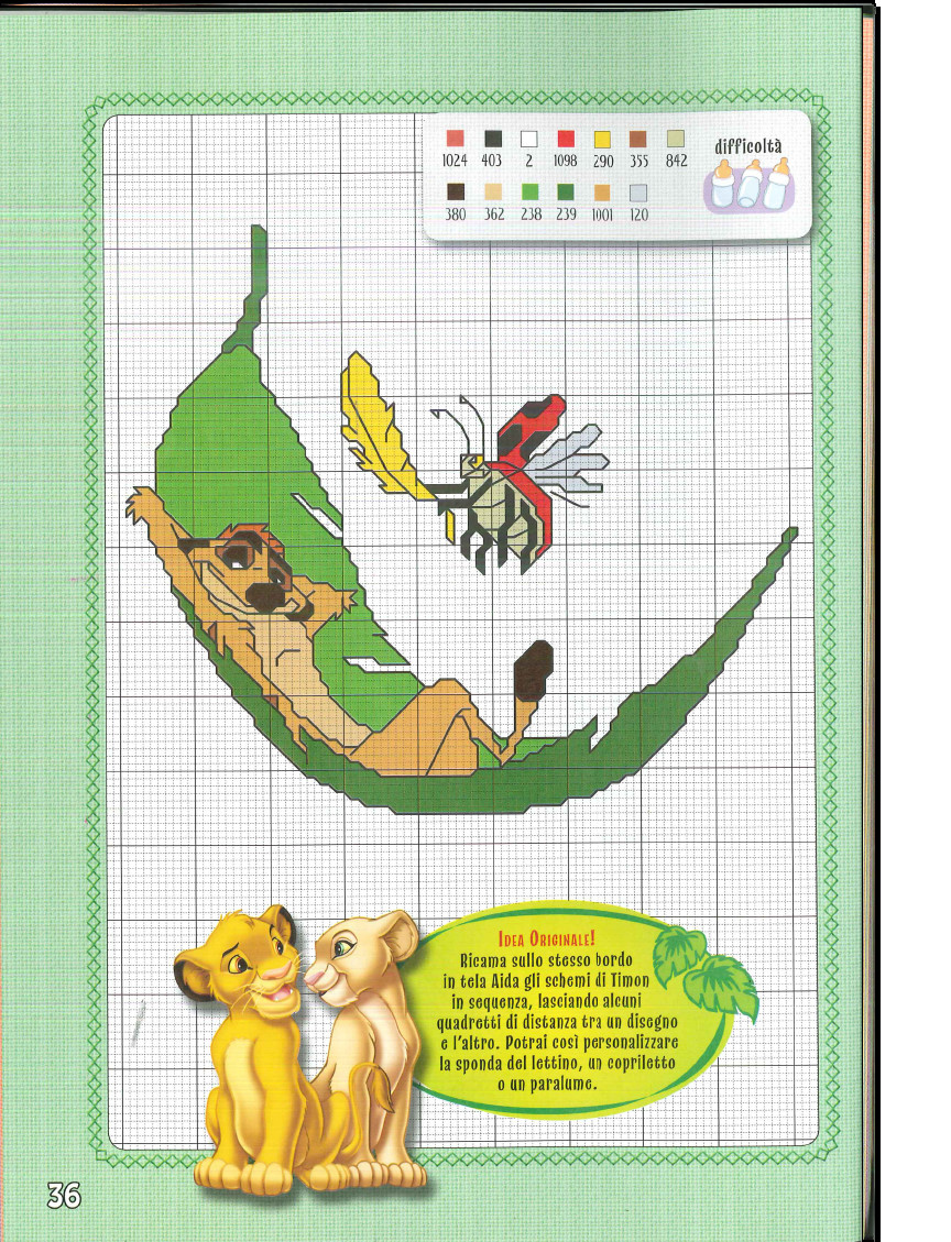 Free cross stitch patterns Timon and Pumbaa (5)