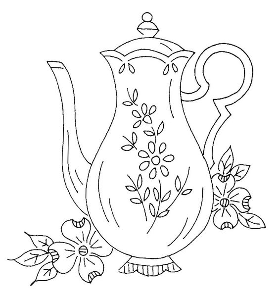 Free embroidery design teapot