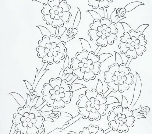 Free embroidery patterns angle with flower