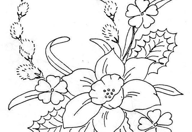 Free embroidery patterns daffodils
