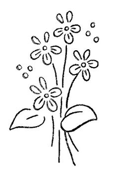 Free embroidery patterns simple bouquet of flowers