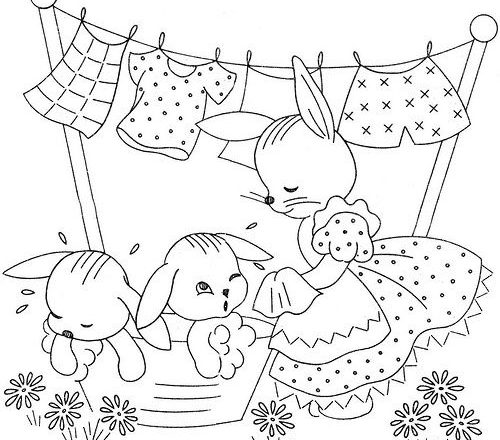 Free hand embroidery design bunnies