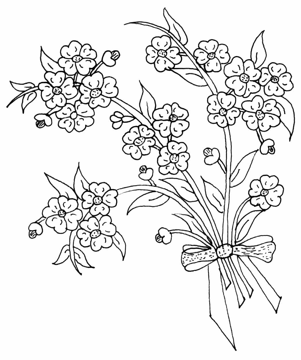 Free hand embroidery designs bouquet of flowers