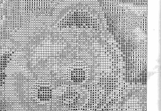 Free pattern cross stitch home painting with a teddy bear hugging a cat (3)