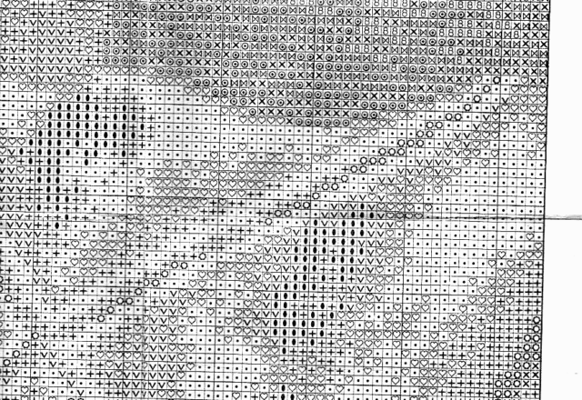 Free pattern cross stitch home painting with a teddy bear hugging a cat (5)