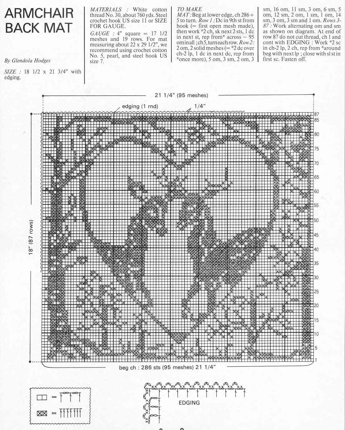 Free pattern filet home pillow with hearts and fawns