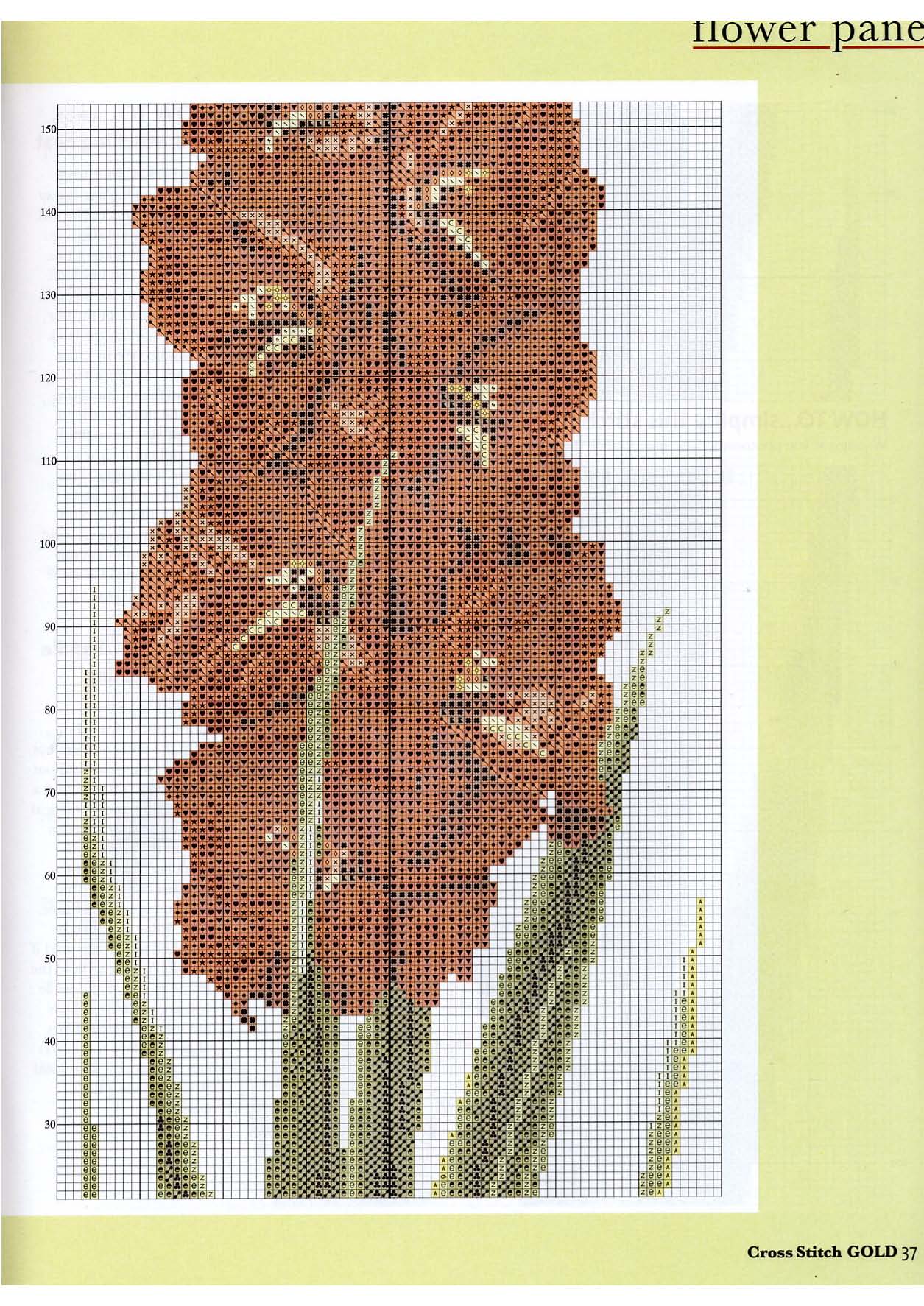 Gladioli flowers cross stitch pattern (2)