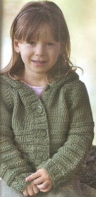 Green cardigan for baby-girl knitting pattern (1)