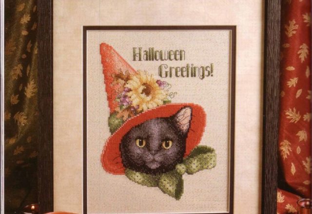 Halloween cat cross stitch pattern (1)