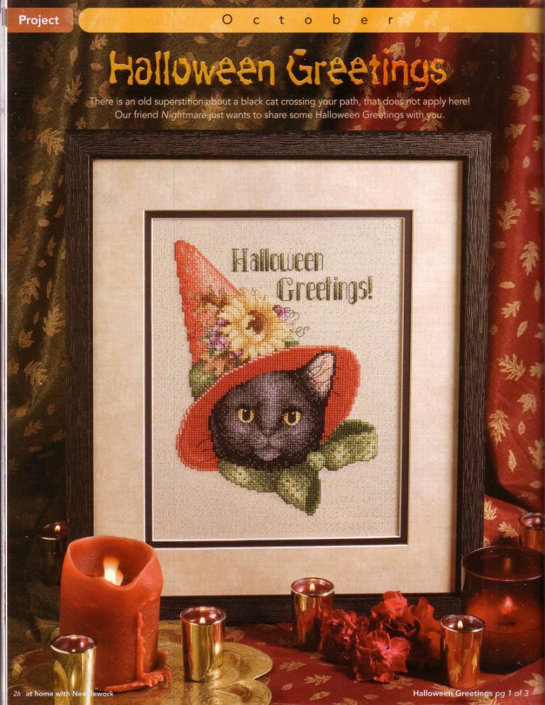 Halloween cat cross stitch pattern (1)