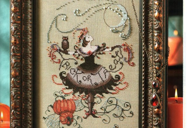 Halloween fairy cross stitch pattern (1)