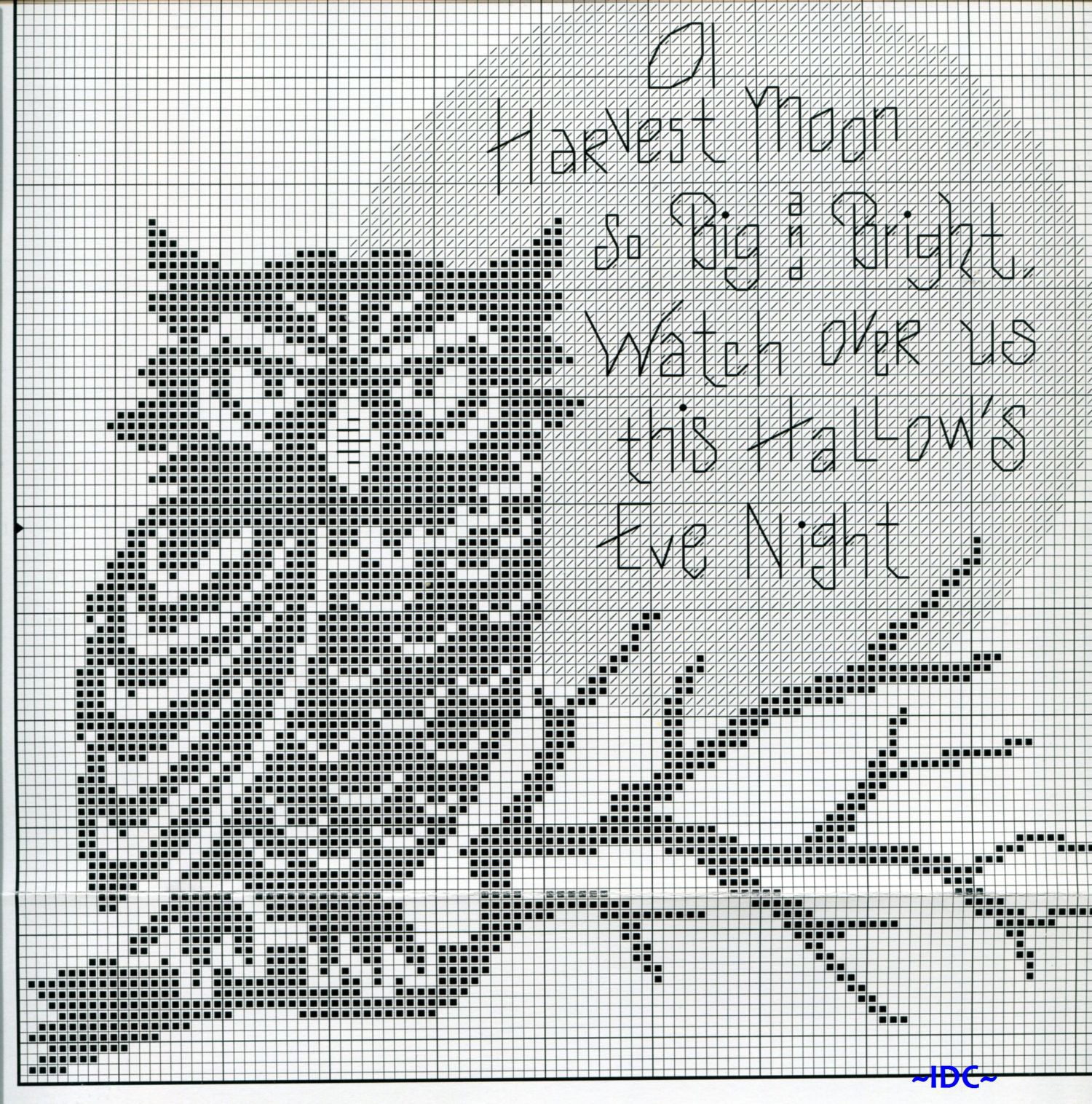 Halloween owl cross stitch pattern (2)