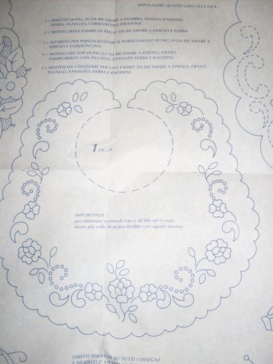 Hand embroidery design baby bib