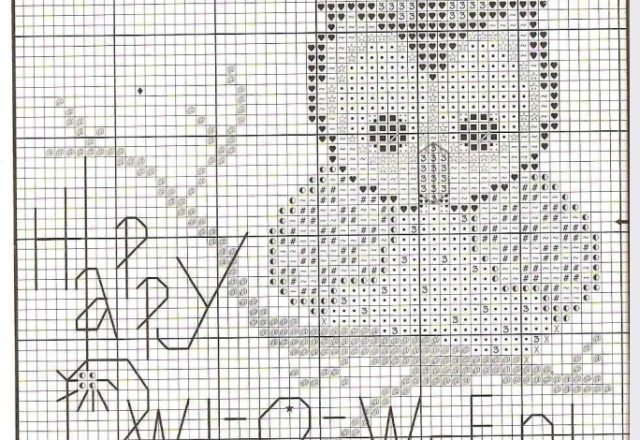 Happy Halloween cross stitch pattern (2)