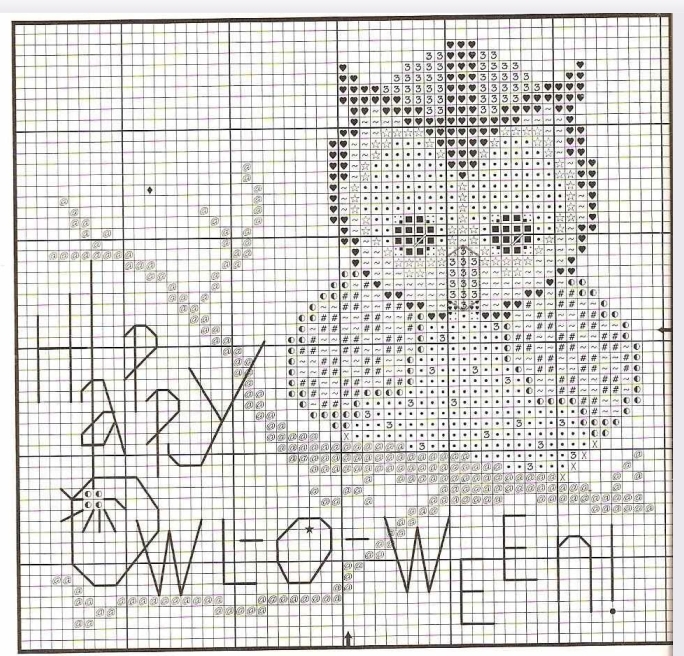 Happy Halloween cross stitch pattern (2)