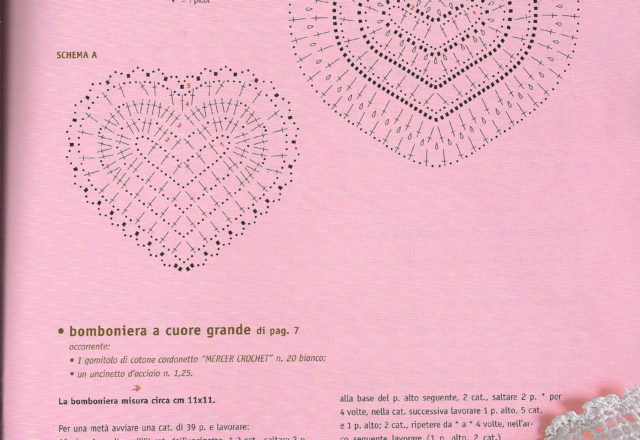 Hearts crochet favors starched confetti carrying (2)