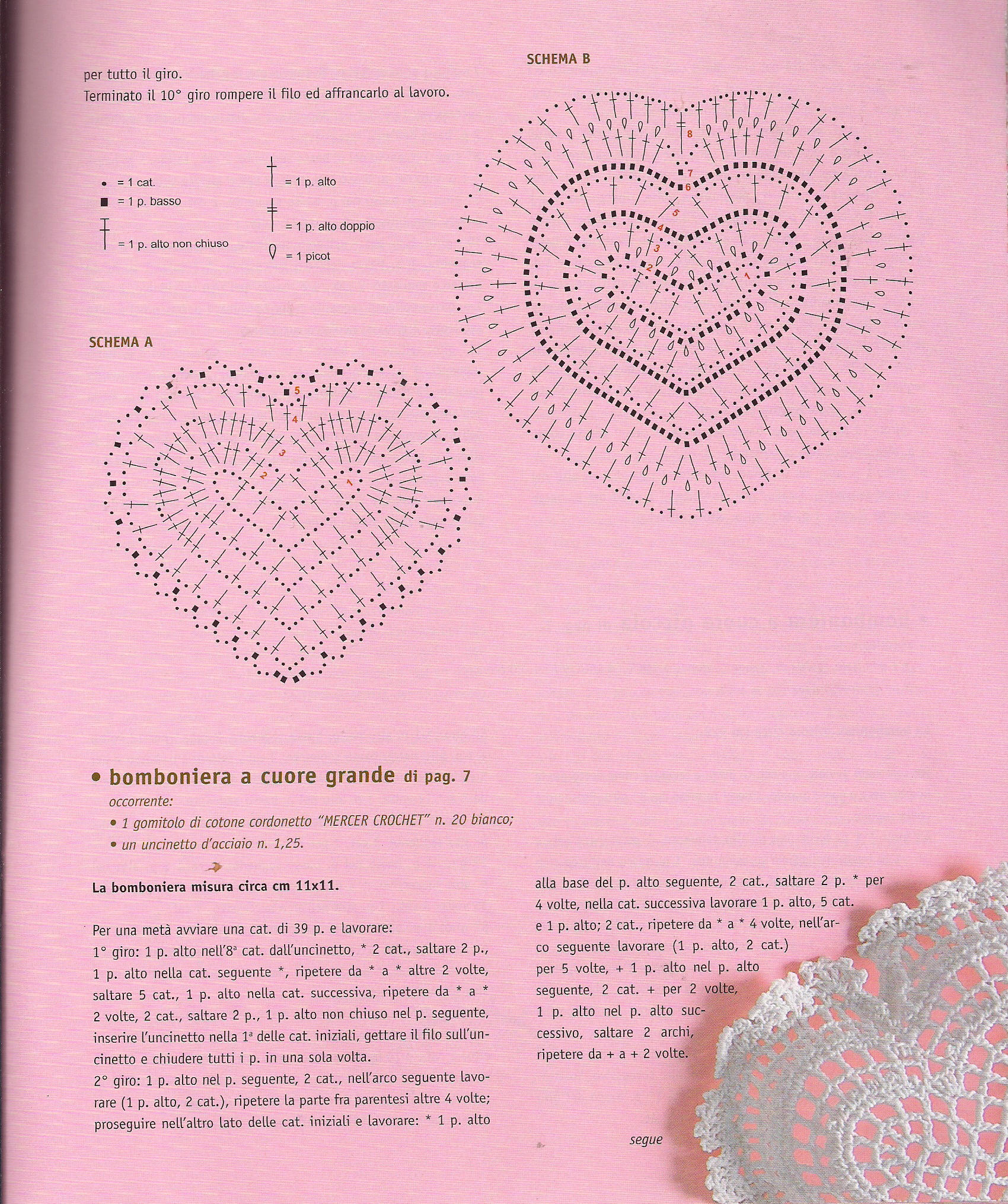 Hearts crochet favors starched confetti carrying (2)