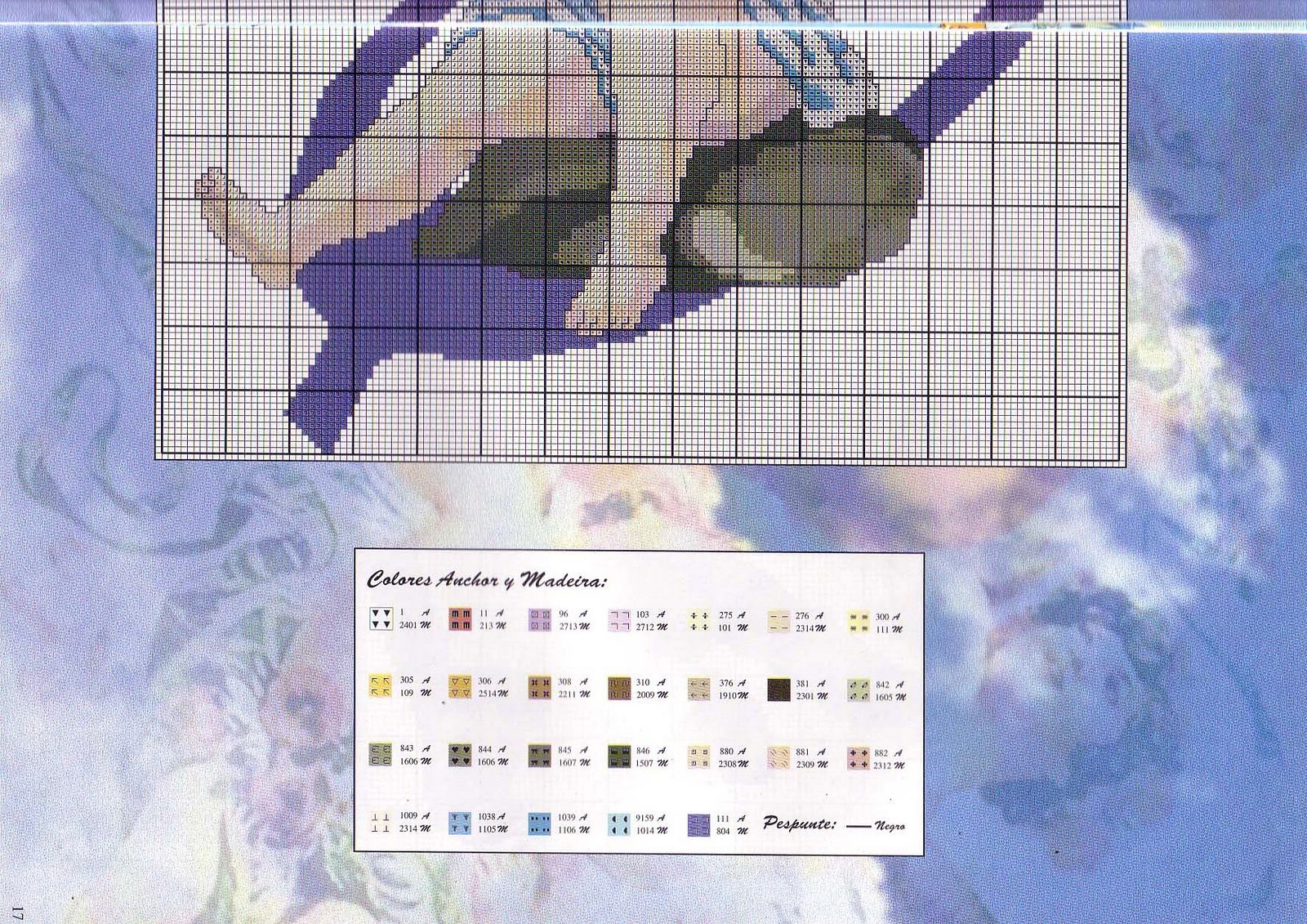 Heavenly initials letters D cross stitch (2)