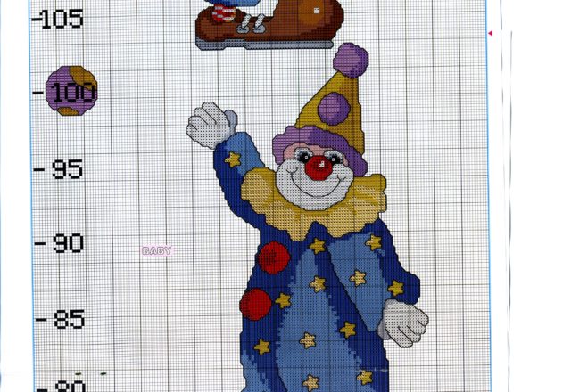 Height chart with clowns (4)