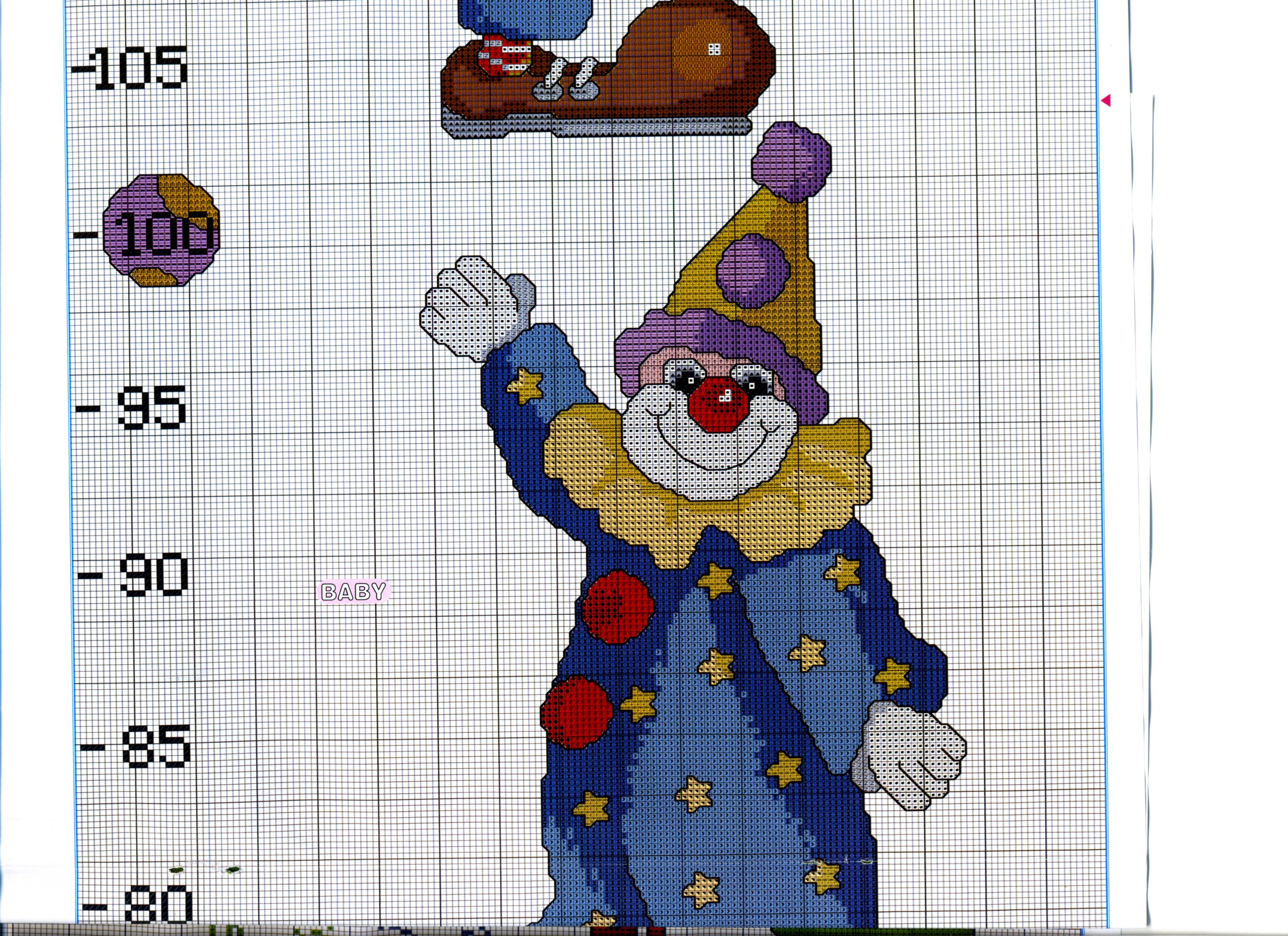 Height chart with clowns (4)