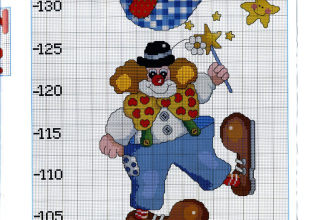Height chart with clowns (5)