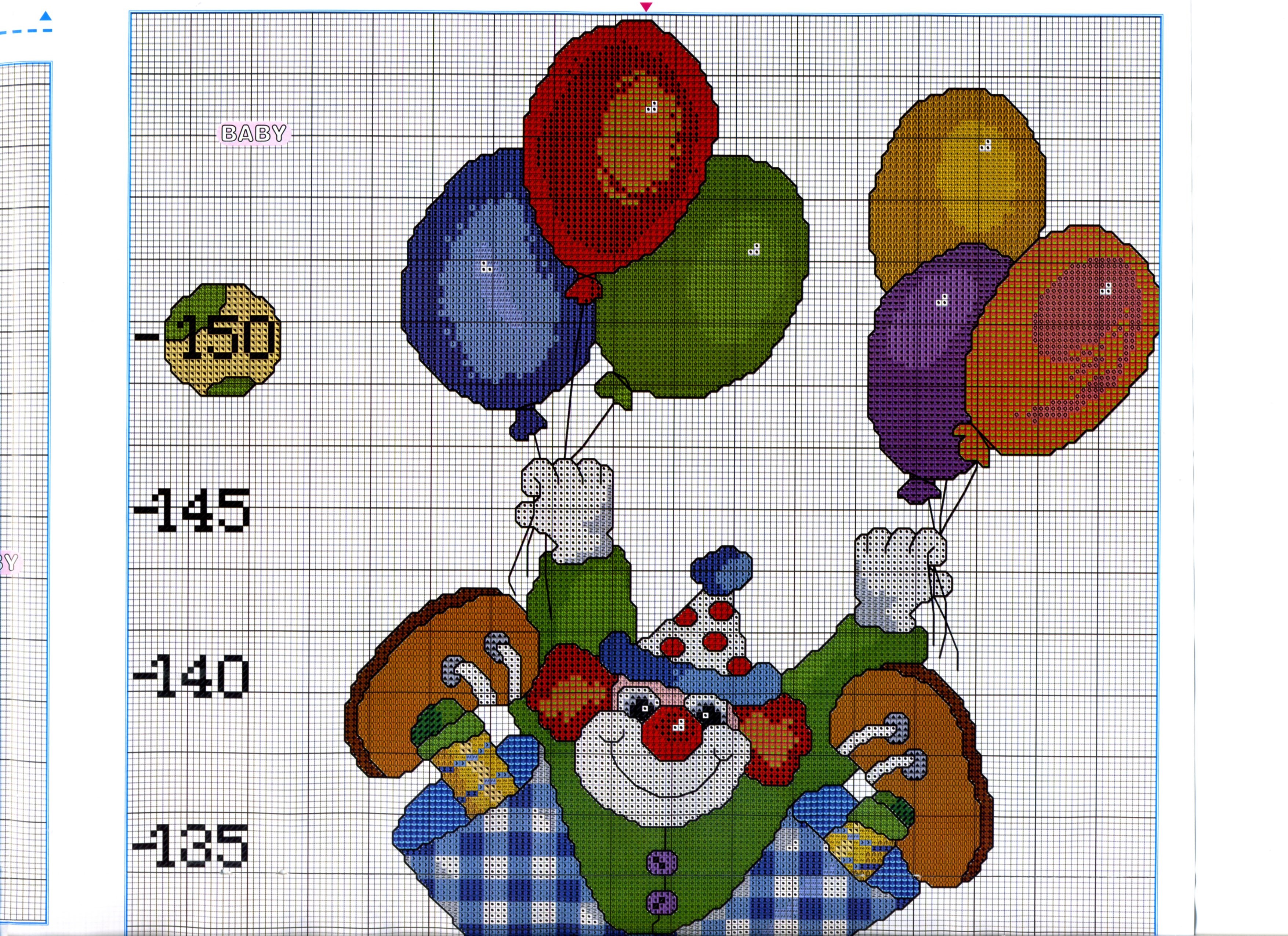 Height chart with clowns (7)