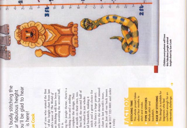 Height chart with jungle animals (2)