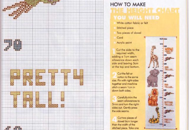 Height chart with jungle animals (6)