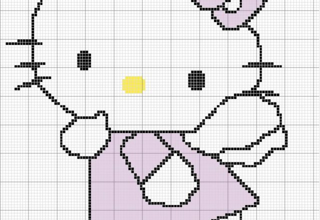 Hello Kitty with mauve color dress