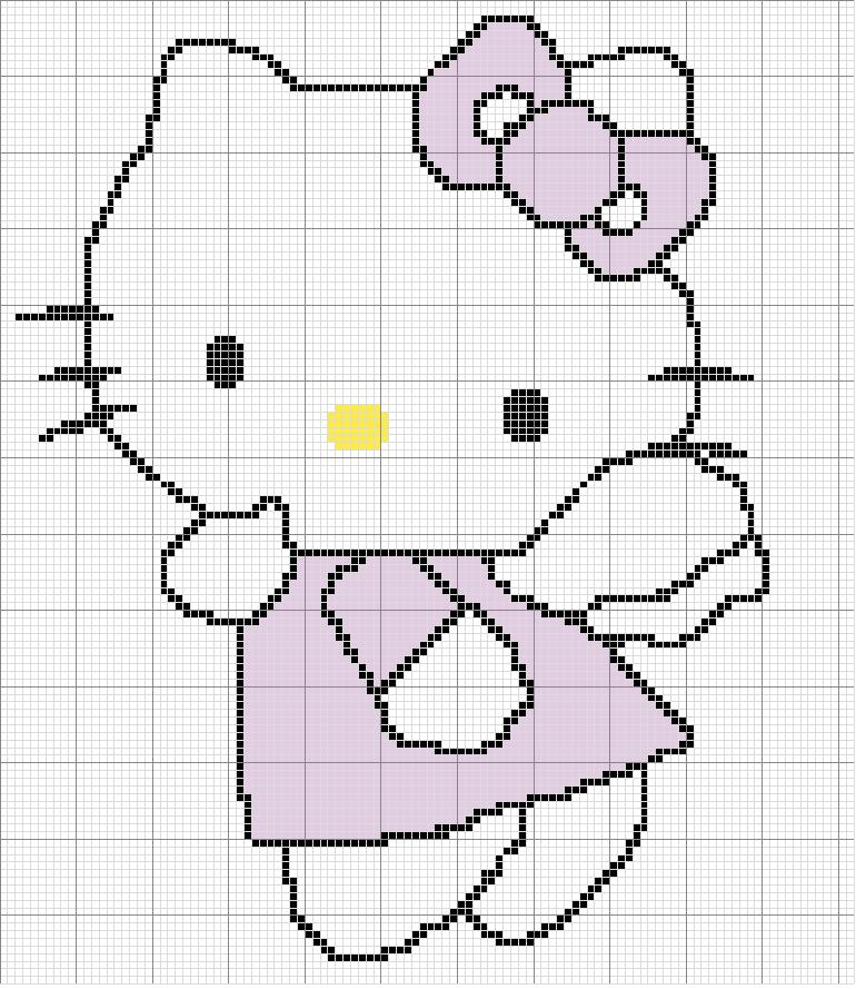 Hello Kitty with mauve color dress
