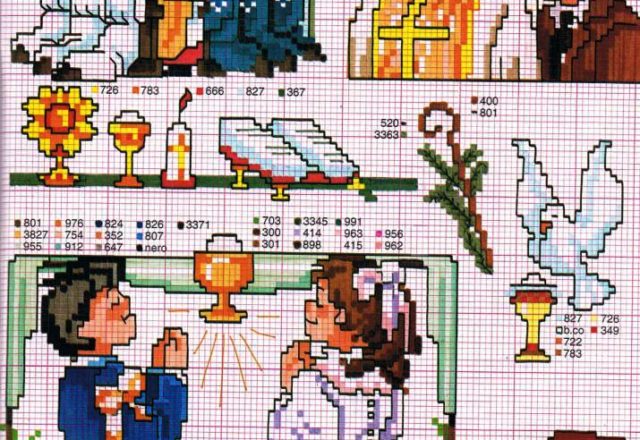 Holy Communion and Confirmation cross stitch pattern
