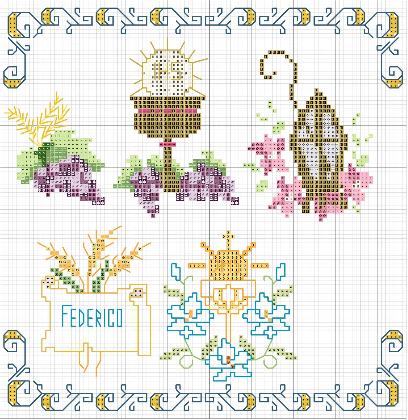 Holy Communion cross stitch pattern (3)