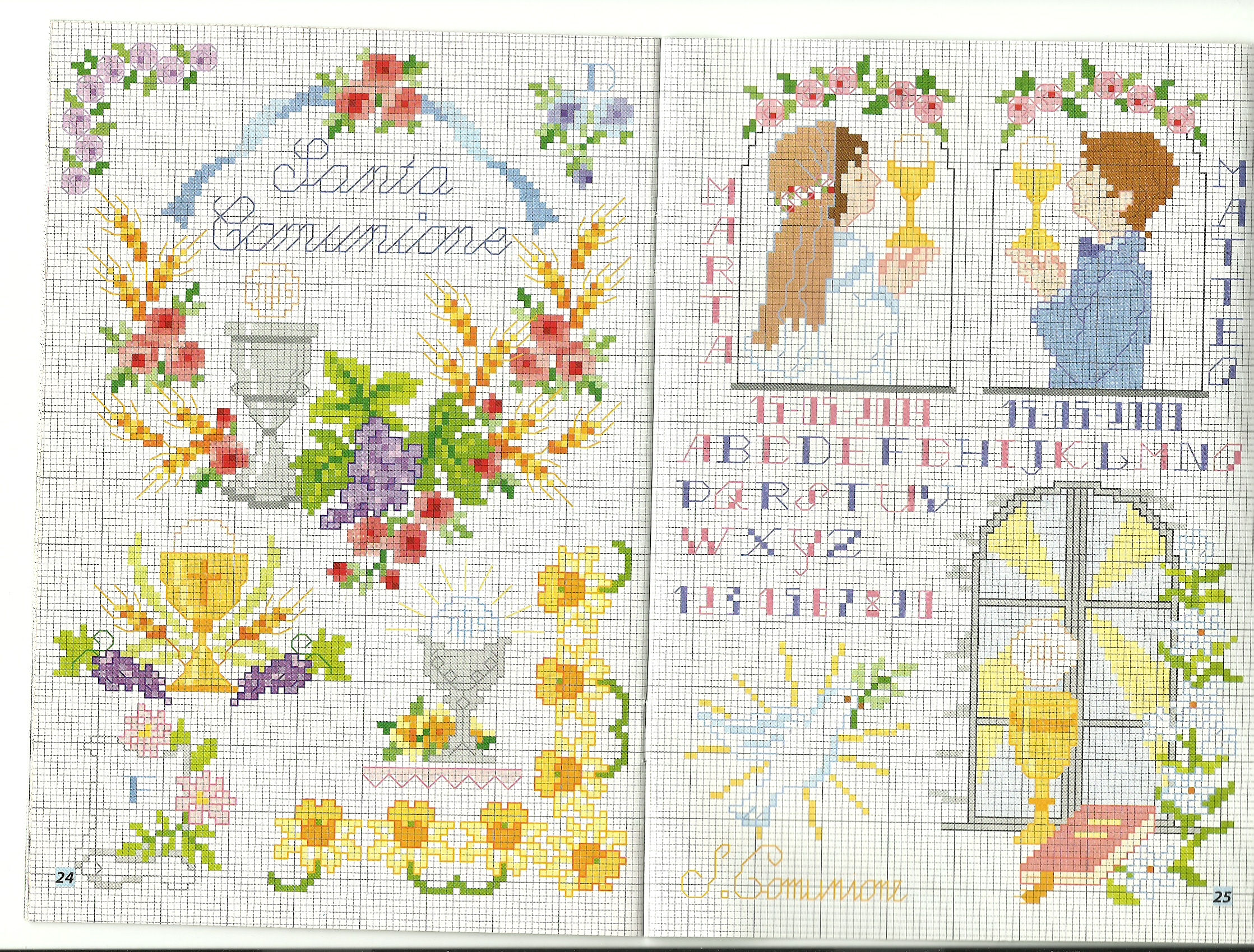 Holy Communion cross stitch pattern