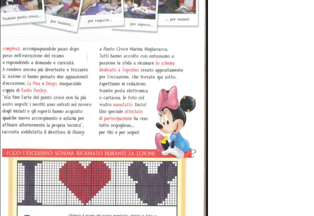 I Love Mickey Mouse cross stitch