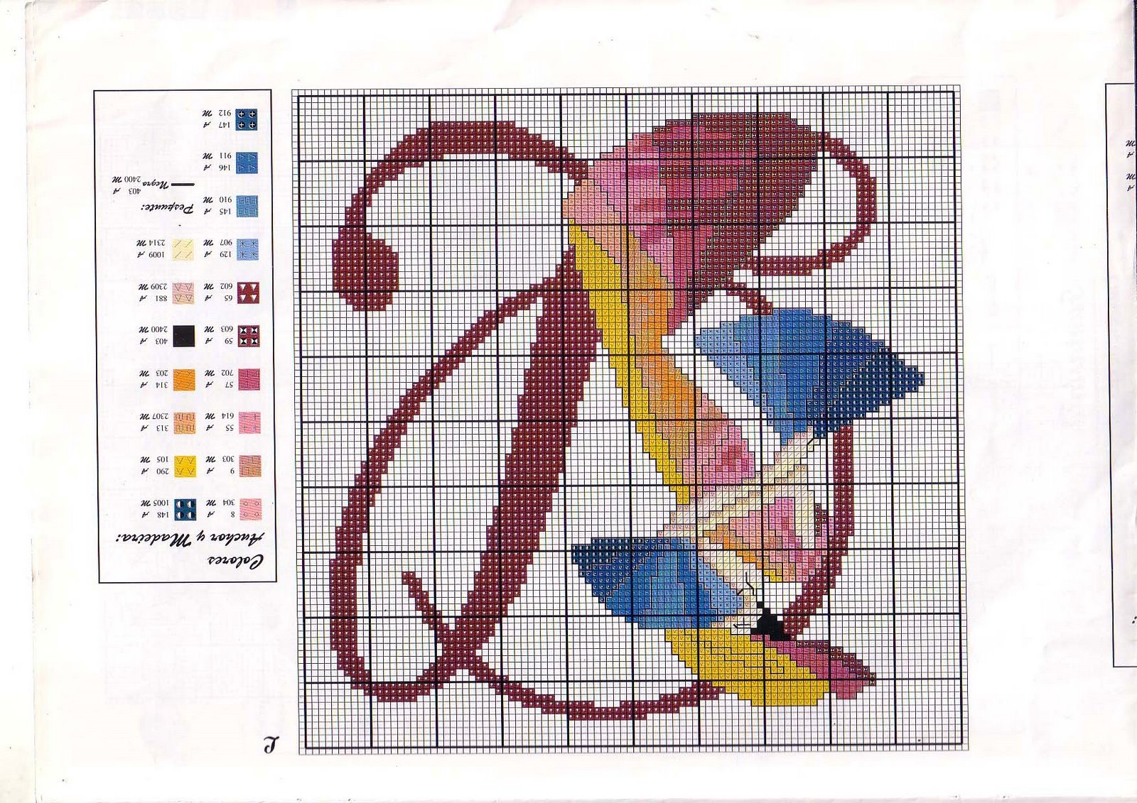 Initial letter B with a witch