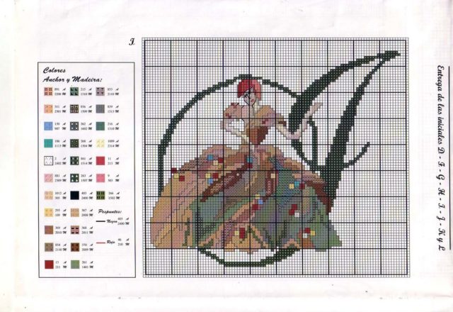 Initial letter G with a witch