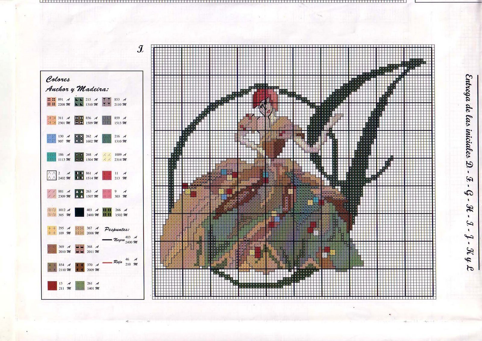 Initial letter G with a witch