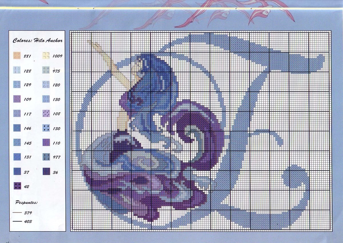 Initial letter L and blue witch