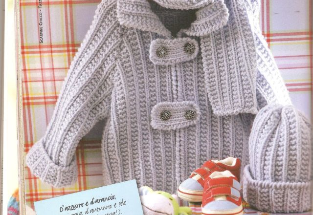 Jacket knitted for babies knitting pattern (1)