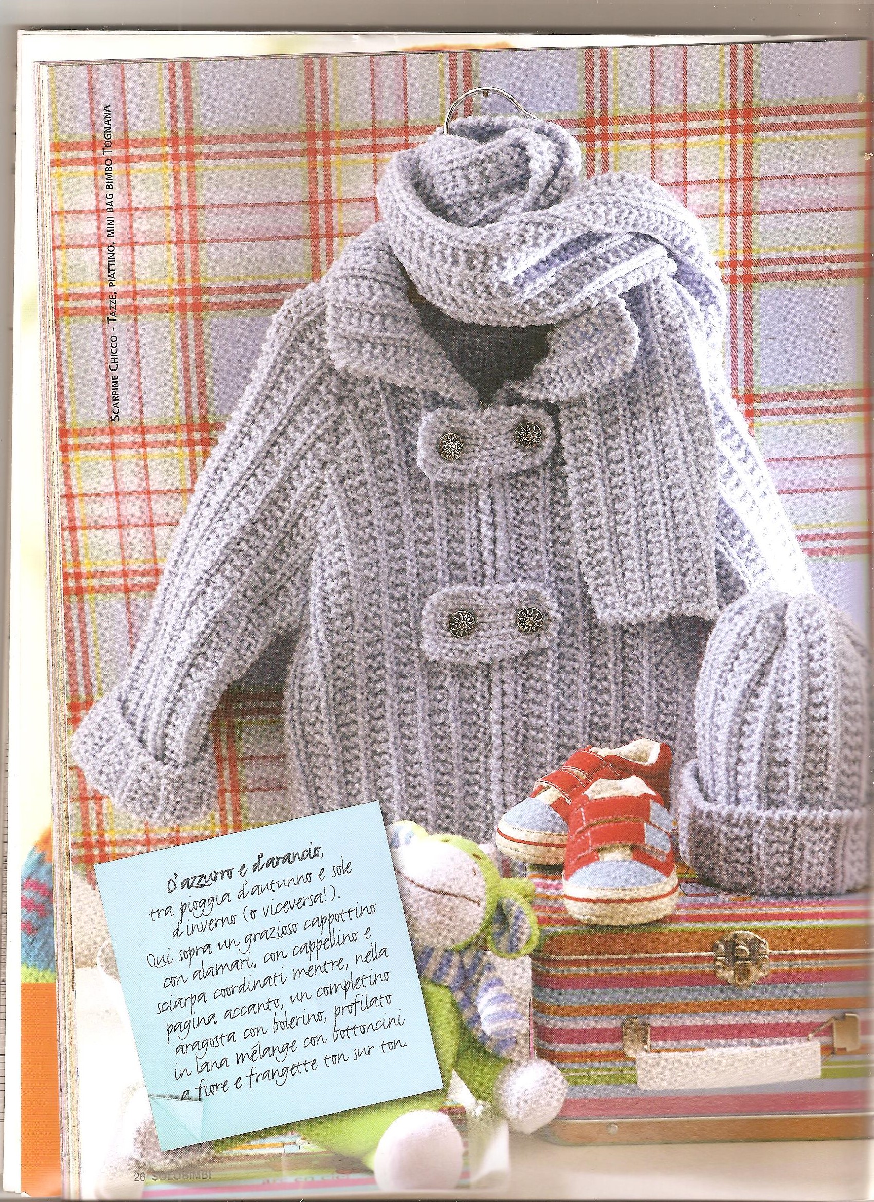 Jacket knitted for babies knitting pattern (1)