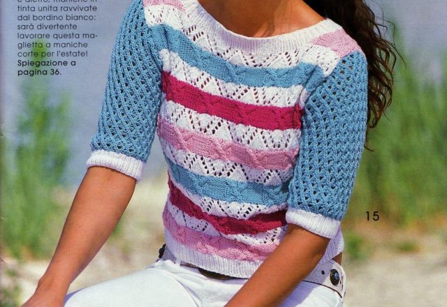 Jersey short sleeve shirt knitting pattern (1)