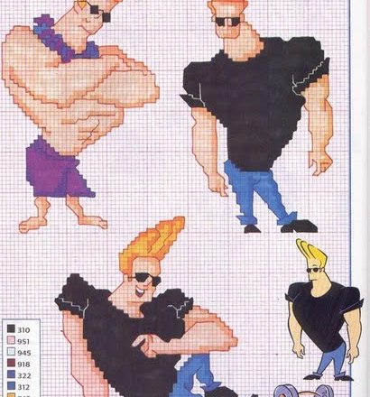 Johnny Bravo cross stitch patterns (1)