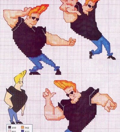 Johnny Bravo cross stitch patterns (2)