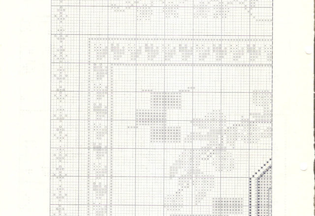 Kitchen panel vase of flowers and door cross stitch pattern (2)