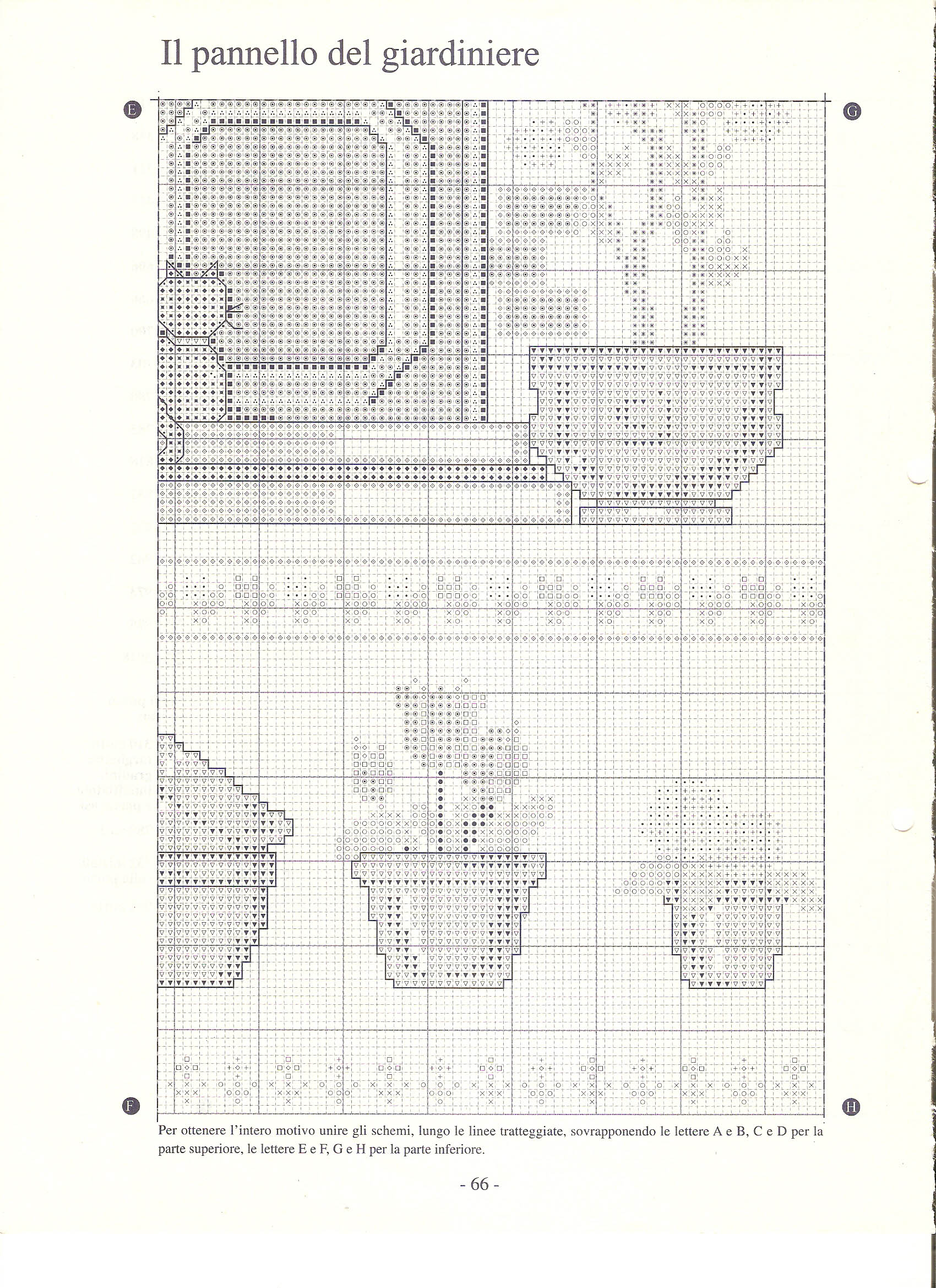Kitchen panel vase of flowers and door cross stitch pattern (6)