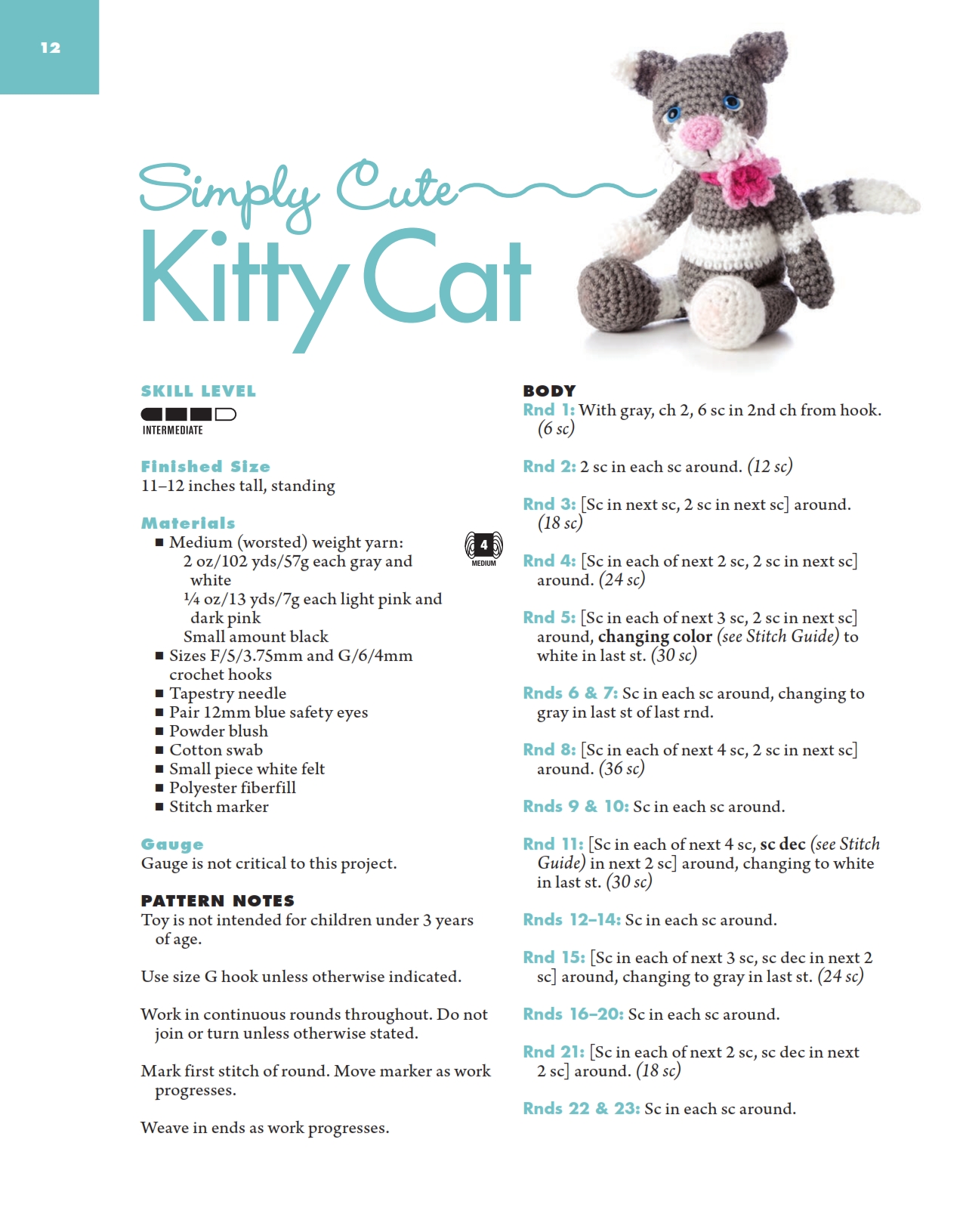Kitty Cat grigio amigurumi (1)